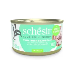 Schesir Adult Atum com Dourada Comida gelatinosa lata para gatos