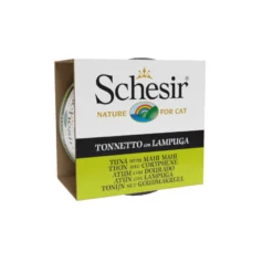 Schesir Adult Atum com Peixe Dourado em lata para gatos