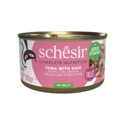 Schesir Adult Atum com Presunto em lata para gatos