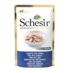 Schesir Adult Atum com robalo saquetas para gatos