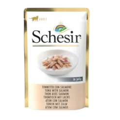 Schesir Adult Atum com Salmão saqueta para gatos.