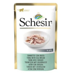 Schesir Adult Atum e Dourada saqueta para gatos
