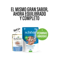 Schesir Adult Comida húmida de Atum com Sardinha em saqueta para gatos
