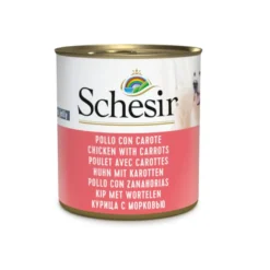 Schesir Adult Frango com Cenouras lata para cães