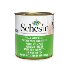 Schesir Adult Frango com Ervilhas lata para cães
