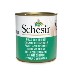Schesir Adult Frango com Espinafres lata para cães