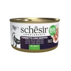 Schesir Atum com Denton em lata de gelatina para gatos