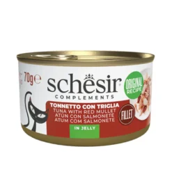 Schesir Atum com Salmonete em lata de gelatina para gatos