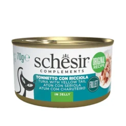 Schesir Atum com Seriola em lata de gelatina para gatos