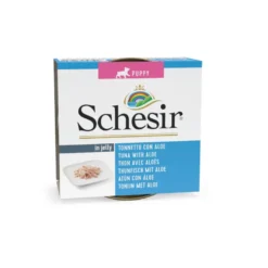 Schesir Puppy Atum com Aloé lata para cães