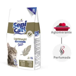 Sepicat LightWeight Extreme Fresh Areia Aglomerante leve para gatos