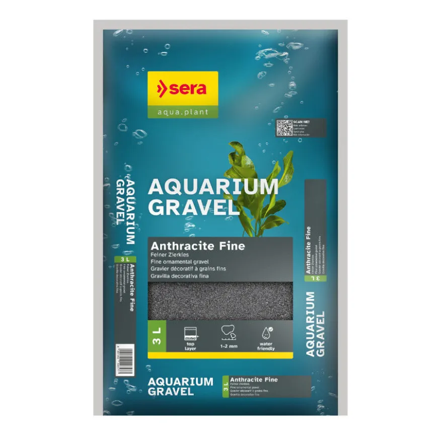 Sera Anthracite Gravilha Preta para aquários