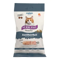 Serrano Snacks Anti Bola de Pelo de Frango para gatos