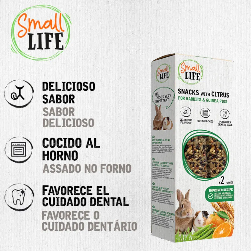 Small Life Barritas Snack com Citrinos para coelhos e Porquinhos da Índia