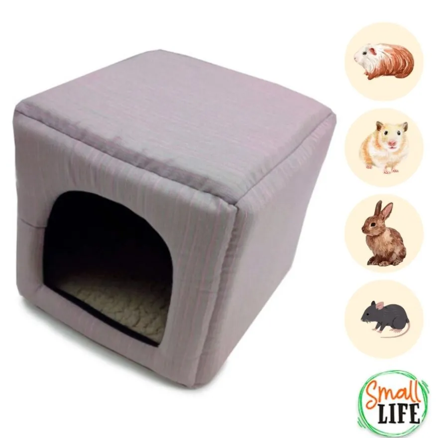 Small Life cama com forma de cubo para roedores