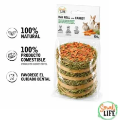 Small Life Rolo de Feno com Cenoura Snack para roedores e coelhos