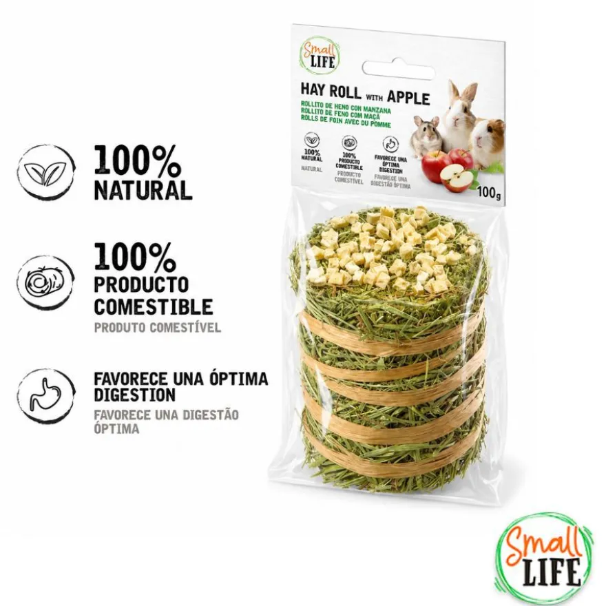 Small Life Rolo de Feno com Maçã Snack para roedores e coelhos