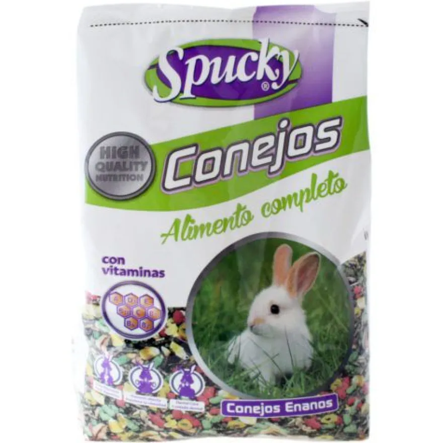 Spucky ração para coelhos anões