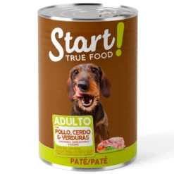 Start Adult Frango com Porco e Legumes Patê em lata para cães