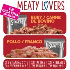 Start Cat Alimento húmido de carne peixe em saquetas para gatos Pack Poupança!