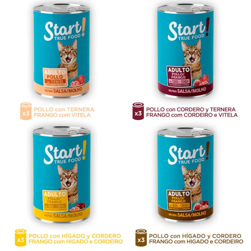 Start Multipack Alimento húmido de carne em lata para gatos Pack Poupança!