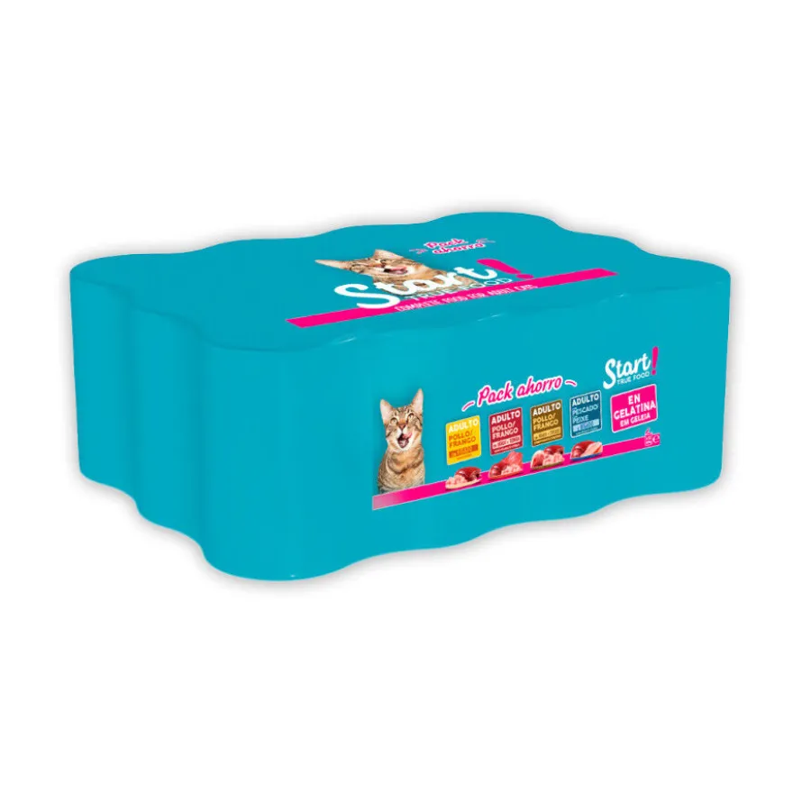 Start Multipack Alimento húmido de carne e peixe em saquetas para gatos Pack Poupança!