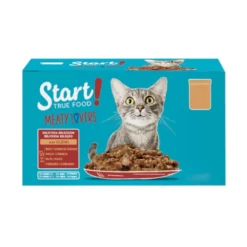Start Seleção de Carnes Alimento húmido em em saquetas para gatos