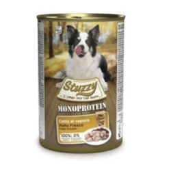 Stuzzy Monoprotein Frango lata para cães