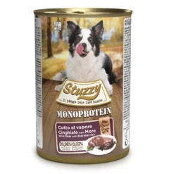 Stuzzy Monoprotein Javali e Amora lata para cães