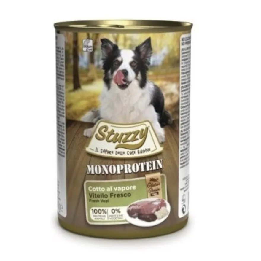 Stuzzy Monoprotein Vitela em lata para cães