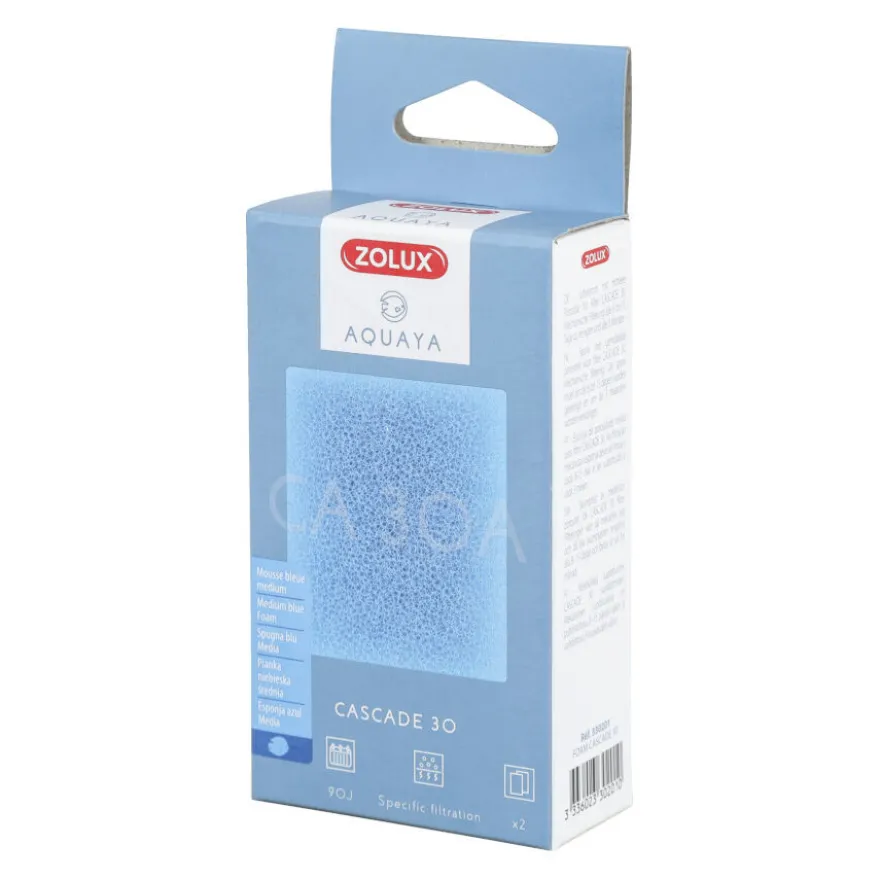 Substituição de filtro de espuma Zolux Aquaya Cascada 30 para aquários