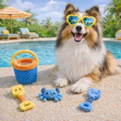 Summer Vibes Beach Set x4 Kit de Brinquedos para cães