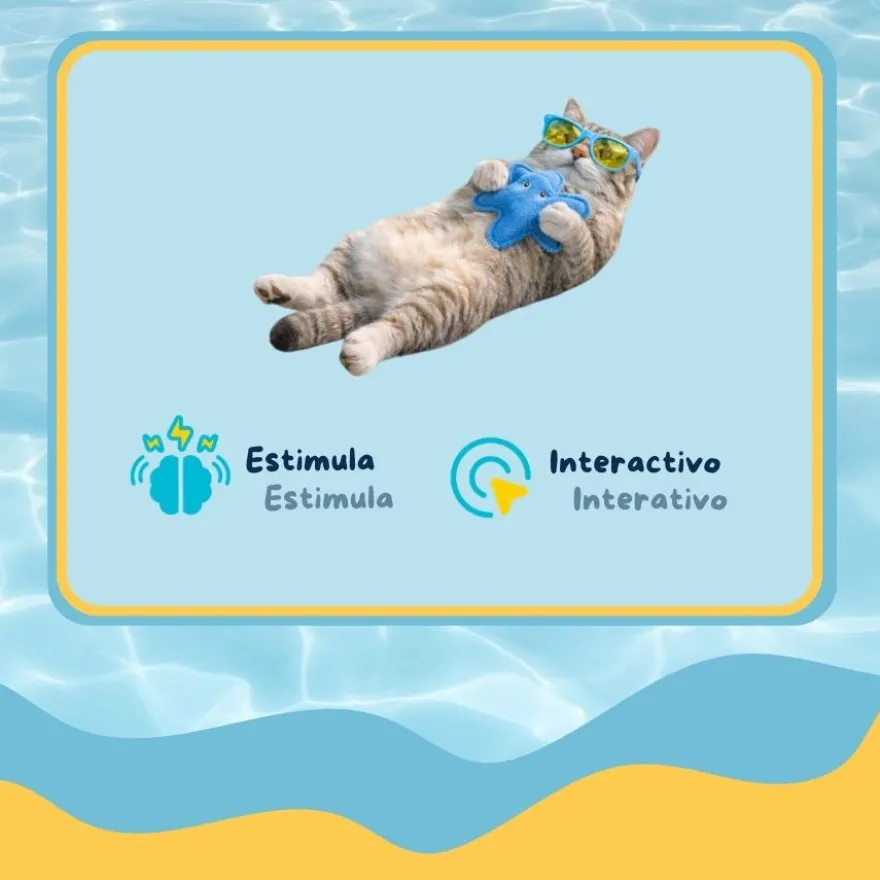 Summer Vibes Cat Manta Ray Peluche para gatos