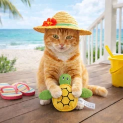 Summer Vibes Cat Turtle Peluche para gatos