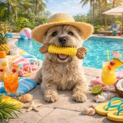Summer Vibes Chew Bone Mordedor em Formato de Osso para cães