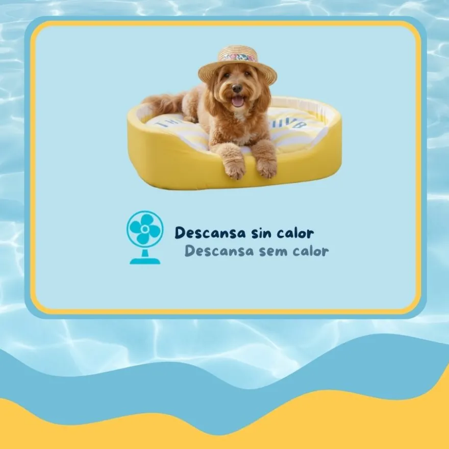 Summer Vibes Cool Bed Dolce Vita Cama Refrescante para cães