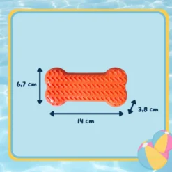 Summer Vibes Cooling Bone Orange Mordedor para cães