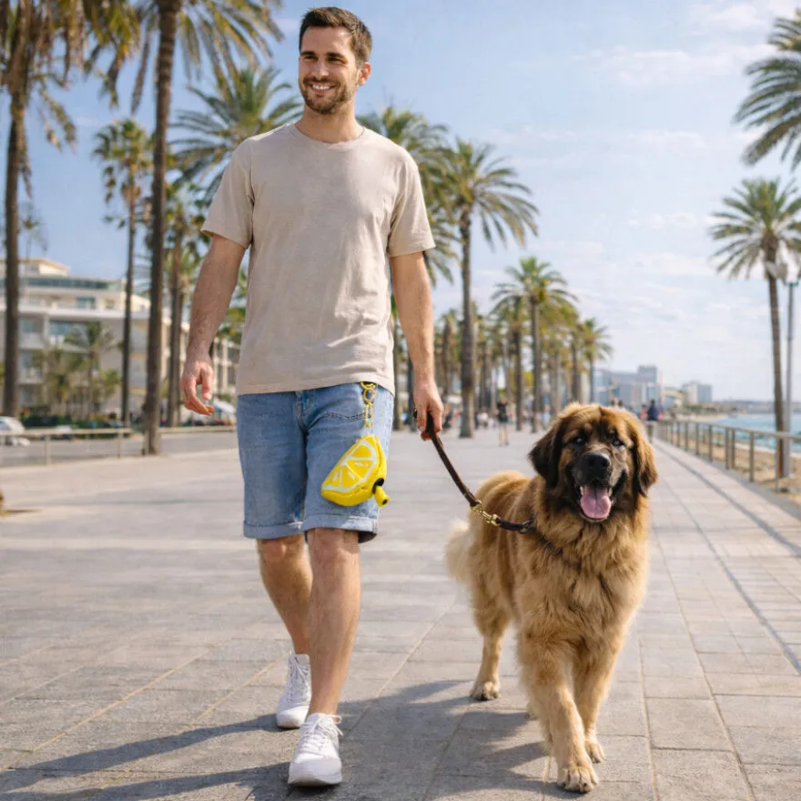 Summer Vibes Lemon Bag Dispenser Porta Saco para cães