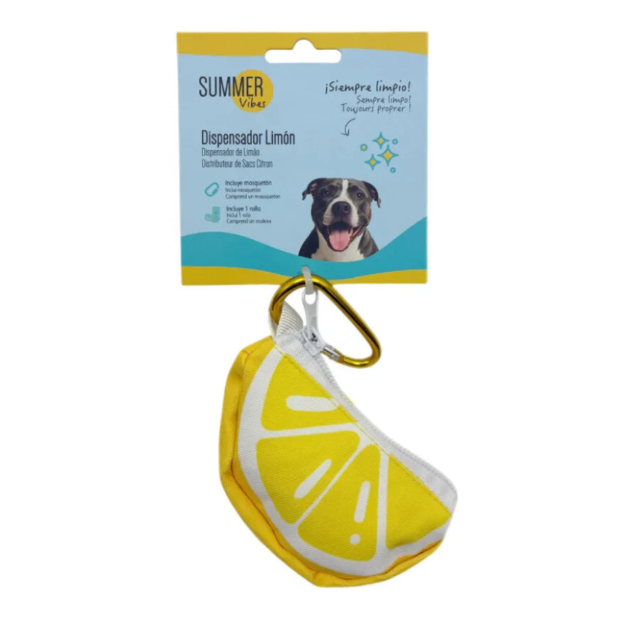 Summer Vibes Lemon Bag Dispenser Porta Saco para cães