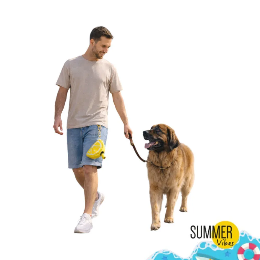Summer Vibes Lemon Bag Dispenser Porta Saco para cães