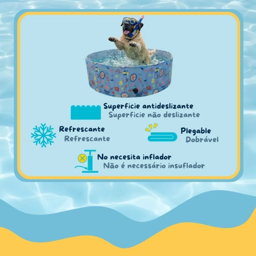 Summer Vibes Pool Funny Dolce Vita Piscina para cães