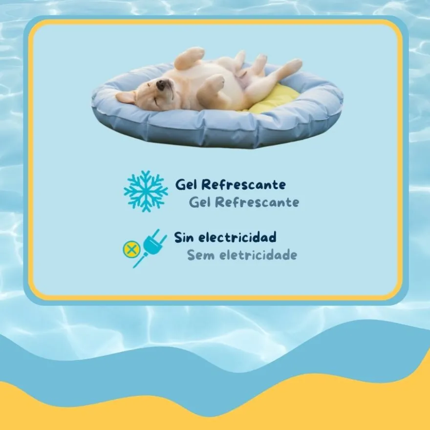 Summer Vibes Round Cool Mat Lemon Cama Refrescante para cães