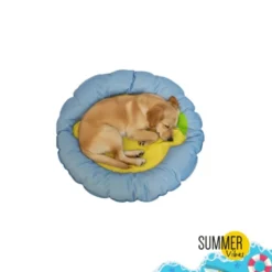 Summer Vibes Round Cool Mat Lemon Cama Refrescante para cães