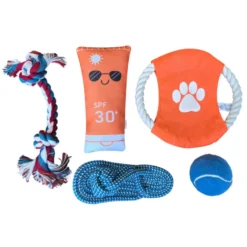 Summer Vibes The Beach Club Set x5 Brinquedos para cães