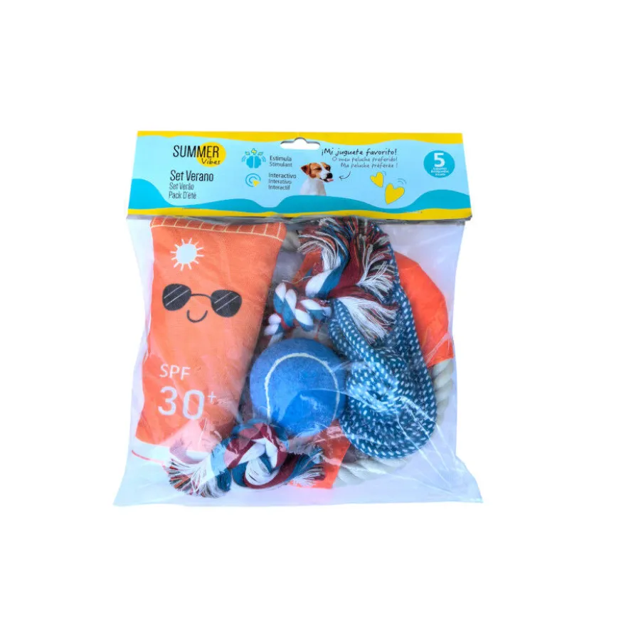 Summer Vibes The Beach Club Set x5 Brinquedos para cães