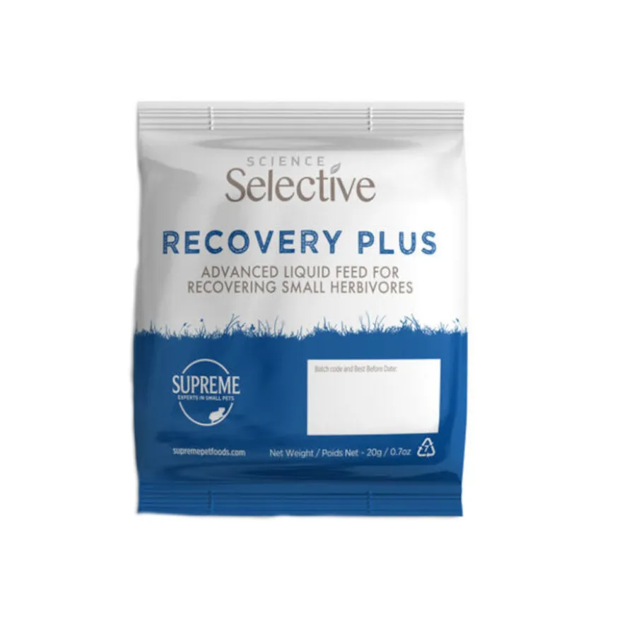Supreme Selective Science Recovery Plus alimento liquido nutricional para pequenos herbívoros