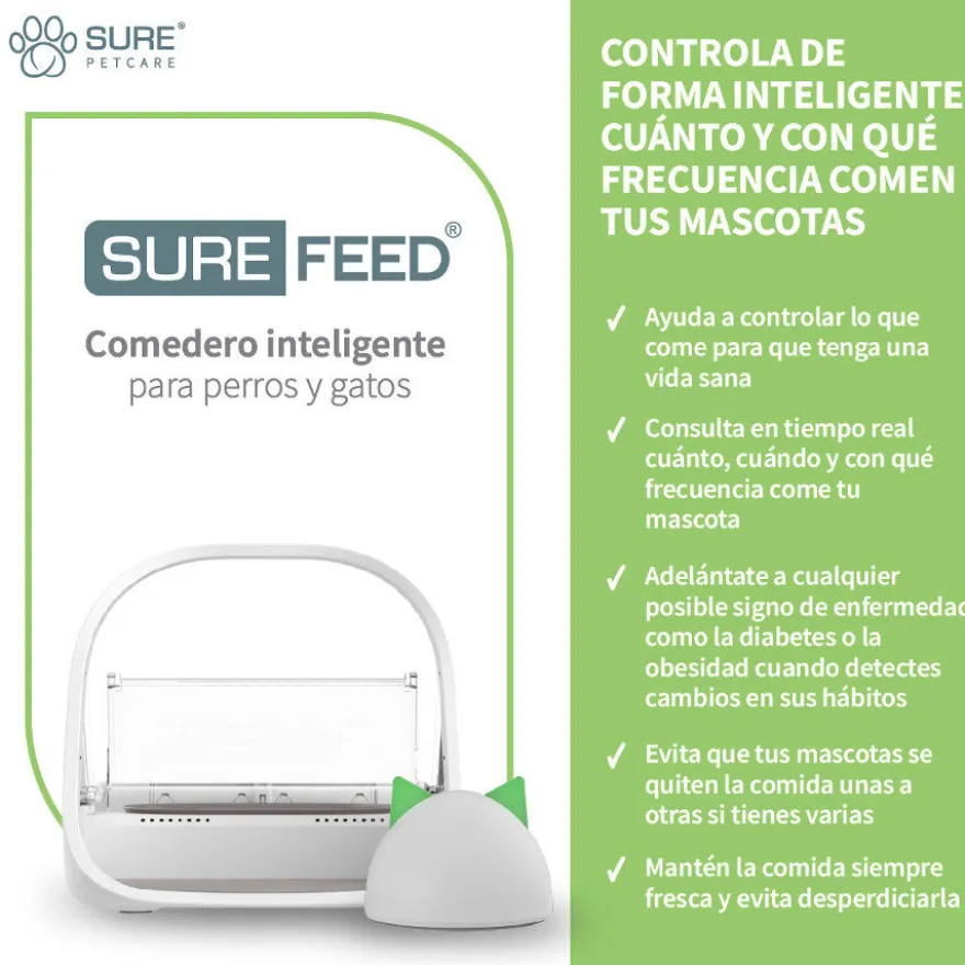 Sure Petcare Surefeed Comedouro Automático com Microchip Connect para Cães e Gatos