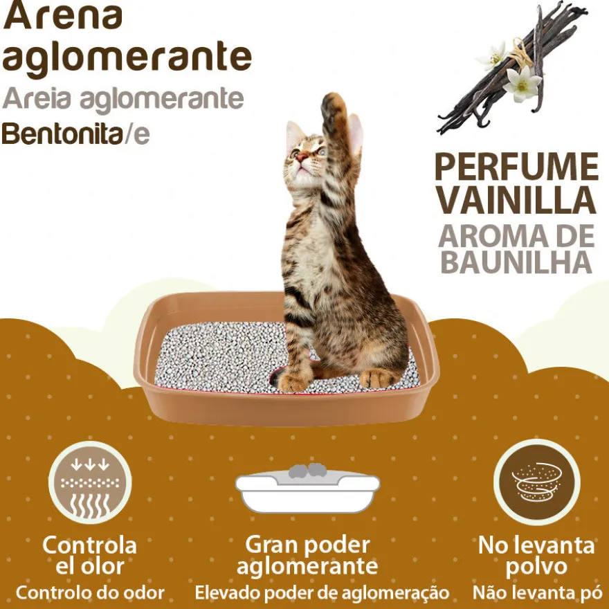 TK-Pet Areia Aglomerante de Bentonita com aroma a baunilha para gatos