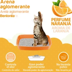 TK-Pet Areia Aglomerante de Bentonita Natural com perfume de Laranja para gatos