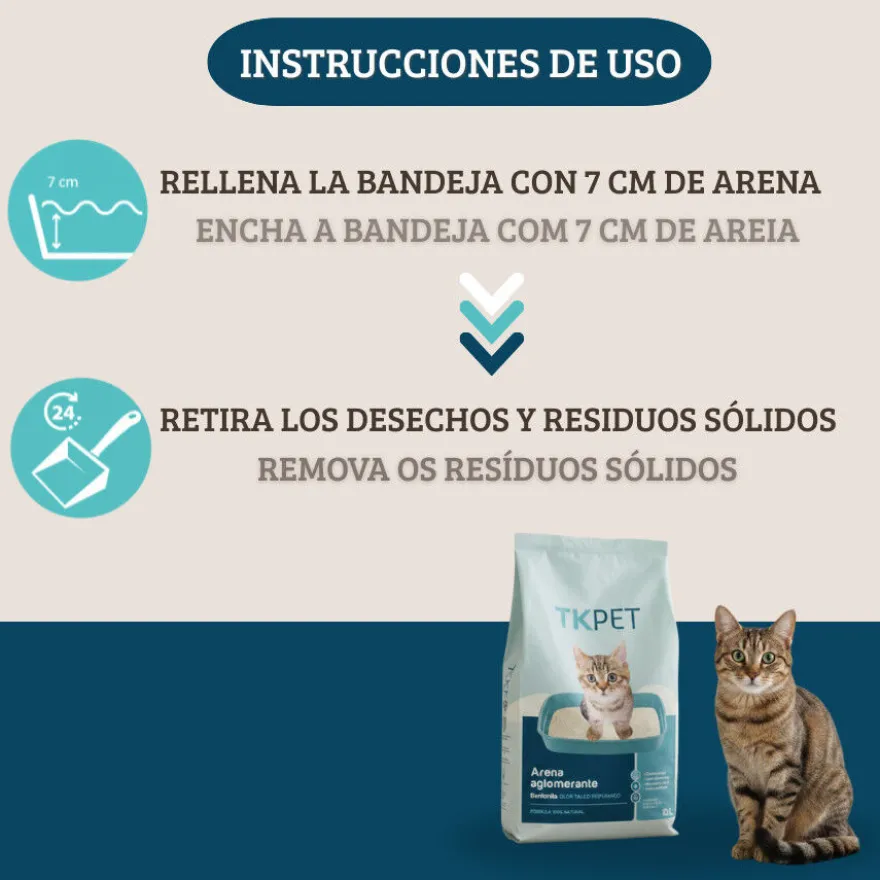 TK-Pet Areia Aglomerante de Bentonita Talco Perfumado para gatos